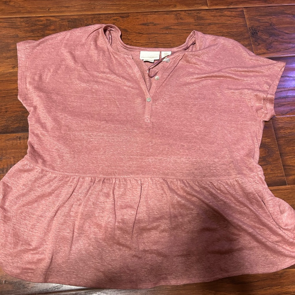 Cynthia Rowley pink button top